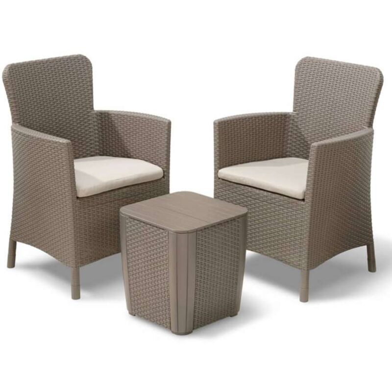 Keter Set Mobili da Balcone Miami 5 pz Cappuccino