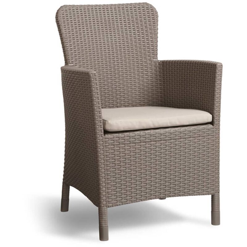 

Allibert Silla de jardín Miami capuchino 216833 - Gris