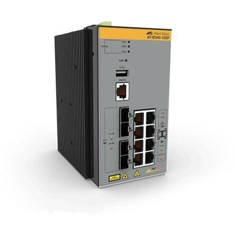 Allied Telesis ALLIED AT-IE340-12GP Switch Ind. L3 12 Gigabit PoE+ & 4 SFP (AT-IE340-12GP-80)