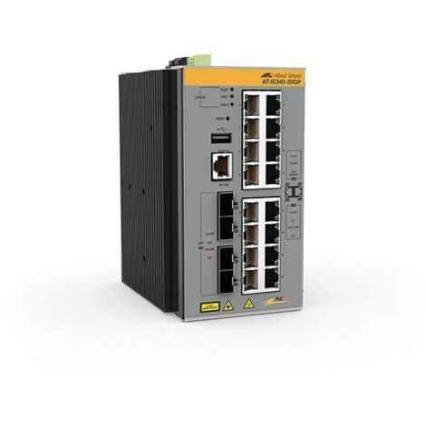 Allied Telesis AT-IE340-20GP-80 Gestito L3 Gigabit Ethernet (10/100/1000) Supporto Power over Ethernet (PoE) Grigio