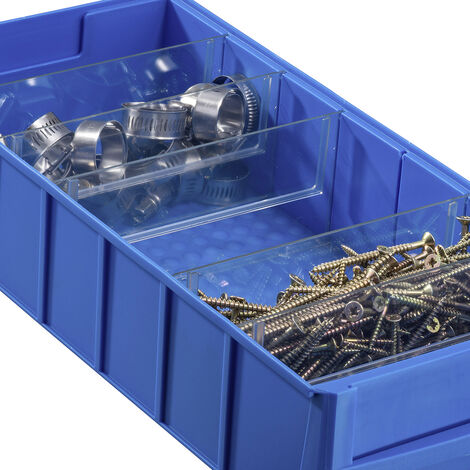Allit 456591  Zwischenwand für Lagersichtbox ProfiPlus ShelfBox Divider B   Transparent 4 St.