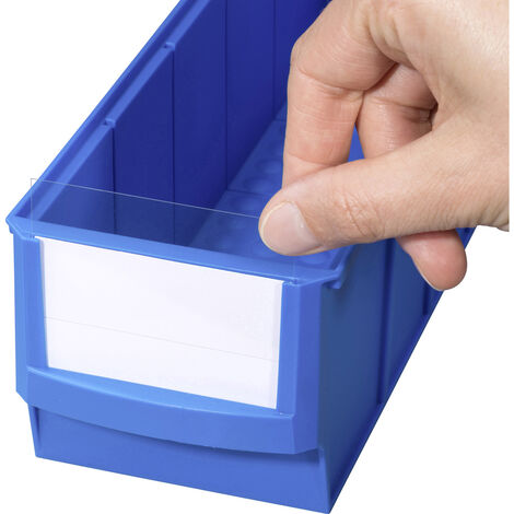 Allit 456596  Beschriftungsetiketten für Lagersichtboxen ProfiPlus ShelfBox Label S   Weiß, Transpar