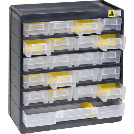 Allit 458090  Lagermagazin VarioPlus Basic 32  (B x H x T) 300 x 335 x 135 mm Schwarz, Gelb 1 St.