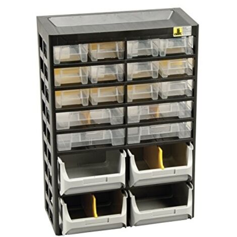 ALLIT 458160 DEPÓSITO PARA PIEZAS PEQUEÑAS, 1 UNIDAD, COLOR NEGRO AMARILLO