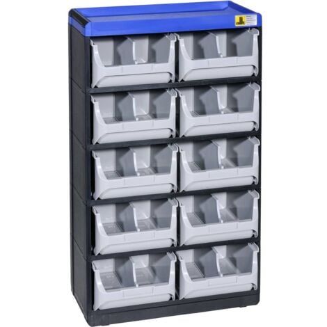 Acquista Allit 464660 Cassettiera porta minuteria VarioPlus Pro 53/100 (L x  A x P) 300 x 525 x 135 mm Nero, Blu 1 pz. da Conrad