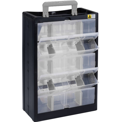 Allit 466260 Kleinteilmagazin VarioPlus DrawBox C 40 (B x H x T) 300 x 465 x 155 mm Schwarz, Grau