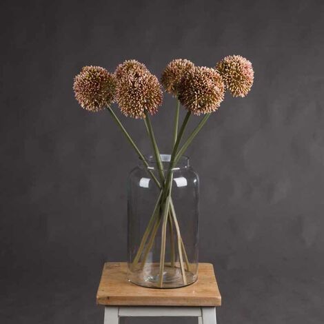 Allium Artificial Plant - Plastic - L10 x W10 x H63 cm - Pink