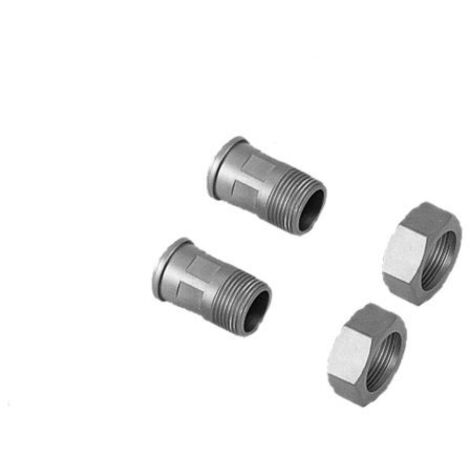 Allmess Wasserzähler-Verschraubung 14582 V 3/4x1", DN 20, verchromt, 2 Stück