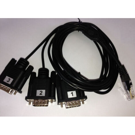 Allnet all4500 COM 3 x DB9 RJ-45 Nero Cable Adattatore interfaccia/genere - Cable Adattatori interfaccia/genere (3 x DB9, RJ-45, maschio/maschio, nero, 20 g)