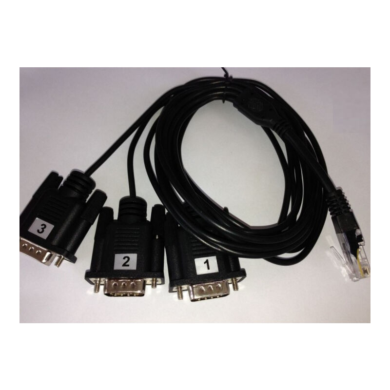 All4500 com 3 x DB9 RJ-45 Noir Cable Adaptateur d'interface/genre - Cable Adaptateurs d'interface/genre (3 x DB9, RJ-45, mâle/mâle, noir, 20 g)
