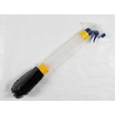 Alloy Wheel Cleaning Brush With Sprayer - Wash Cleaner Detail Car Bike