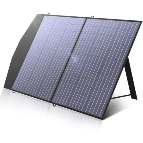 Panel solar plegable portátil 120W Células solares monocristalinas  fotovoltaicas 19.8V Baterías de carga Generador eléctrico Camper