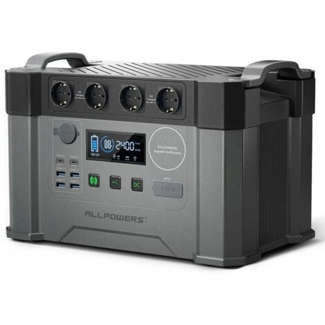 ALLPOWERS Estación de Energía Portátil S2000 Pro 1451Wh generador solar MPPT con 4 tomas de CA de 2400 W (pico 4000 W), carga rápida del 0 al 100 % en 1,5 h, para camping, viajes, emergencia, apagones