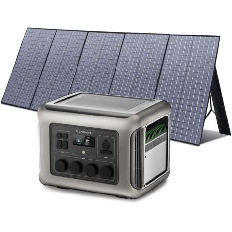 ALLPOWERS Générateur solaire R2500 2016 Wh avec panneau solaire de 400 W, 4 sorties CA de 2500 W (crête 4000 W), station d'alimentation portable pour panne de courant, camping