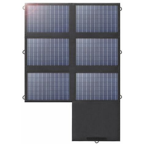 ALLPOWERS Panneau Solaire 60W Chargeur Solaire Pliable 18VDC + USB-C 60W + USB-A  2 Alimentation 4 Unités Simultanément Contrôleur Solaire Inclus Panneau Solaire Connectable Parallèle Camping Alimenta