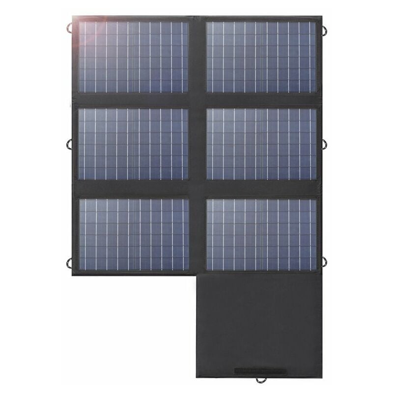 Allpowers - Panneau Solaire 60W Chargeur Solaire Pliable 18VDC + usb-c 60W + usb-a 2 Alimentation 4 Unités Simultanément Contrôleur Solaire Inclus
