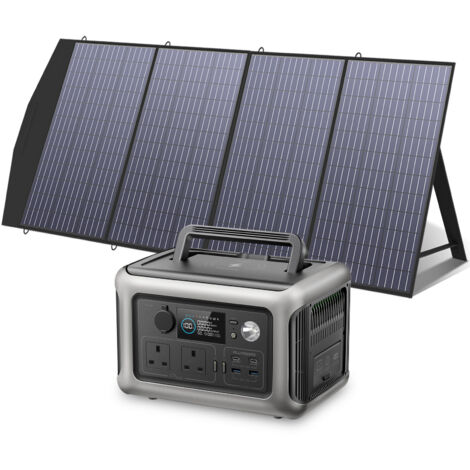 ALLPOWERS R600 600W Portable Power Station, 299Wh LiFeP04 Battery, Solar Generator with 1x 200W Foldable Solar Panel Included for Outdoor Camping Travel Fishing Emergency Power Supply Backup