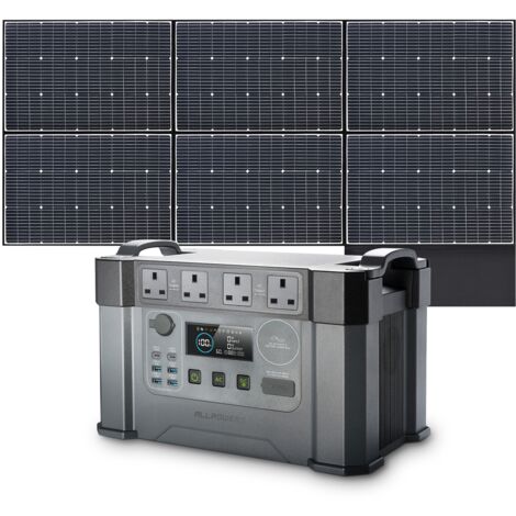ALLPOWERS S2000 Pro MPPT Solar Generator with 1 600W Folable Solar Panel Included, 2400W 1500wh Portable Power Station, Solar Mobile Battery Pack for Outdoor RV Camping, Home Emergency, Travel