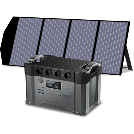 ALLPOWERS S2000 PRO Station électrique portable 1451Wh avec panneaux solaire pliables de 140W, Chargement rapide, 4 Sorties CA 2400W, générateur solaire avec contrôleur MPPT, pour camping-car, balcon