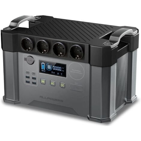 ALLPOWERS S2000 Pro Tragbarer Powerstation 1451Wh, MPPT Solar Generator mit 4x 2400W AC-Steckdosen, 0–100% inner 1,5 Stunden Schnelllade Mobiler Stromspeicher für Wohnmobil, Reisen, Camping, Outdoor