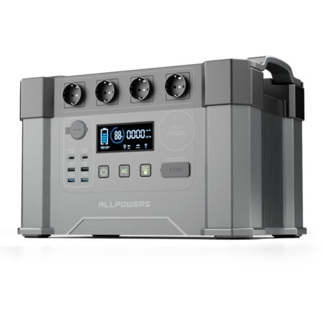 ALLPOWERS S2000 Pro Tragbarer Powerstation 1500Wh, MPPT Solar Generator mit 4x 2400W AC-Steckdosen, 0–100% inner 1,5 Stunden Schnelllade Mobiler Stromspeicher für Wohnmobil, Reisen, Camping, Outdoor