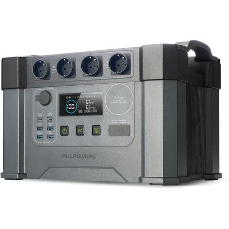 ALLPOWERS S2000Pro Station électrique portable 1451Wh, 4 prises CA 2400W (crête 4000 W), 0 à 100% en 1,5 heure, Générateur solaire MPPT pour camping, panne de courant, extérieur, camping-car