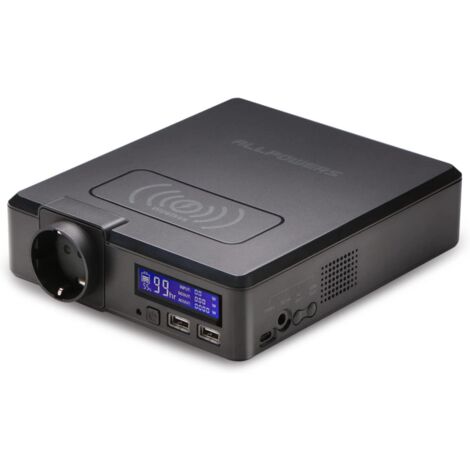 Allpowers – Station électrique portable 200W 154Wh – Batterie solaire sans fil – Charge jusqu'à 5 appareils – Poids léger 1,36 kg pour camping et urgence