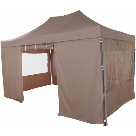 Allrounder Pavillon 300x450 cm, taupe Gestell aus Stahl, grau, Bezug aus Polyester, 160g/m² in taupe