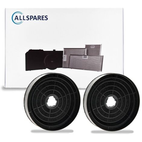 AllSpares Filtre à charbon (2 pcs.) pour hottes aspirantes adapté pour Candy KFC6918 / 35602061 et Airlux CR390 (Ø170x35mm)