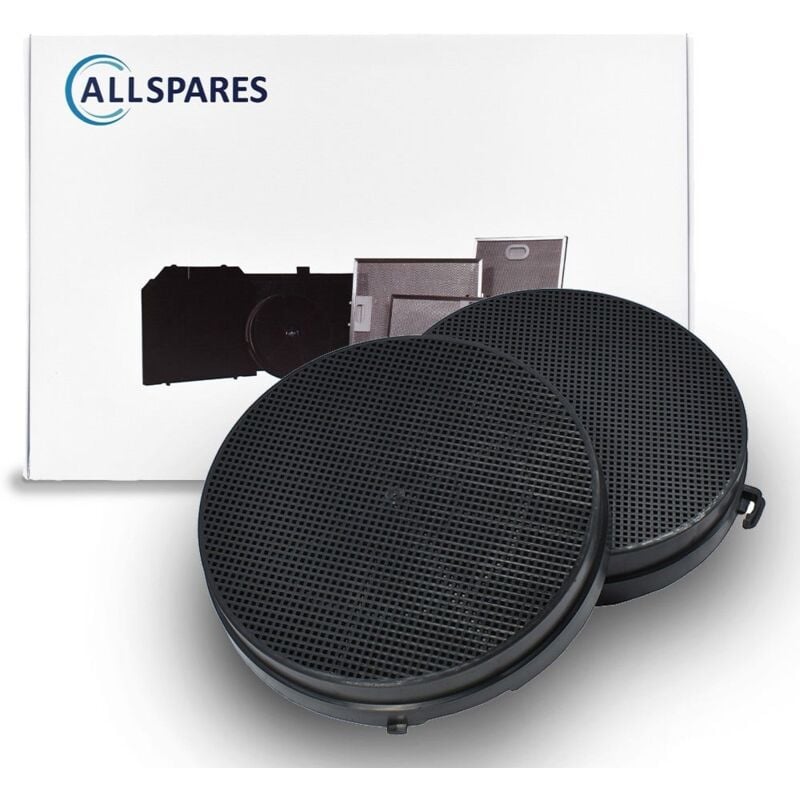 Allspares - Filtre à charbon (2 pcs.) pour hottes aspirantes adapté pour Falmec Type 6 / 103050091 / 114163 (Ø168mm)