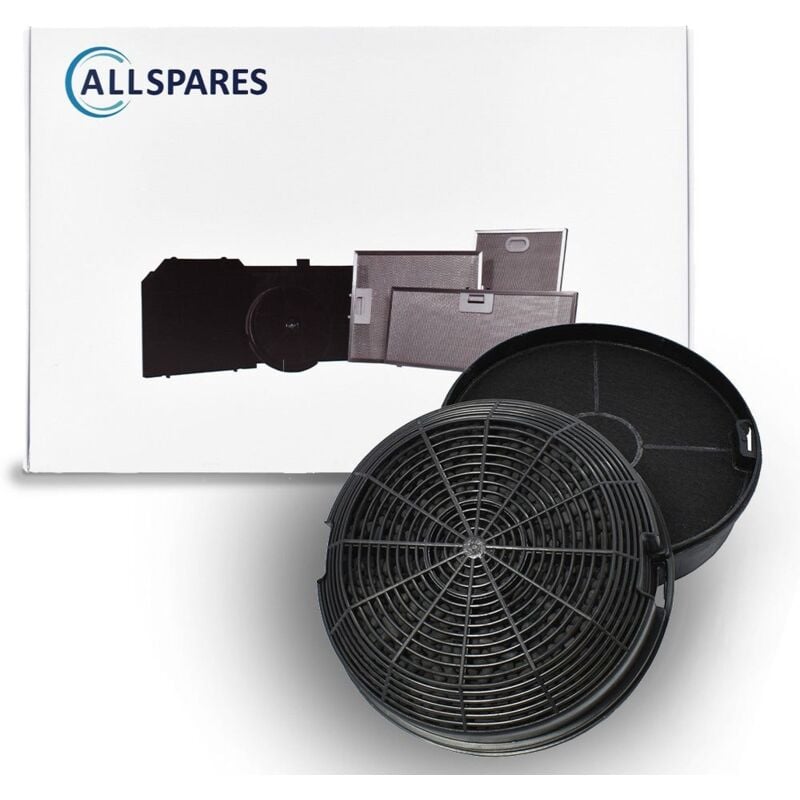 Allspares - Filtre à charbon (2 pcs.) pour hottes aspirantes adapté pour Whirlpool Elica aeg Type 47 / AMC023, Samsung MA-CF302 et Elica TurboAir
