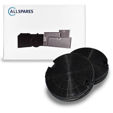 AllSpares Filtre à charbon (2 pcs.) pour hottes aspirantes adapté pour Whirlpool Type 29 / AMC912 / F00428 (Ø193mm)