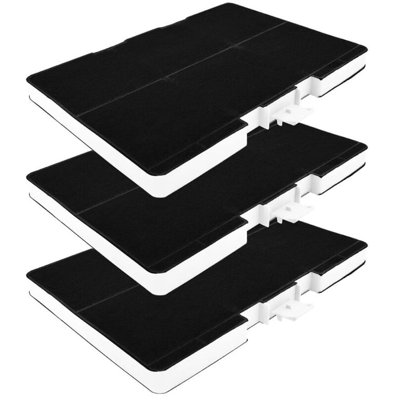 Allspares - Filtre à charbon (3 pcs.) pour hottes aspirantes adapté pour Bosch DHZ5346 / 11026771 / 00705432, Siemens LZ53451 et Neff Z5102X1
