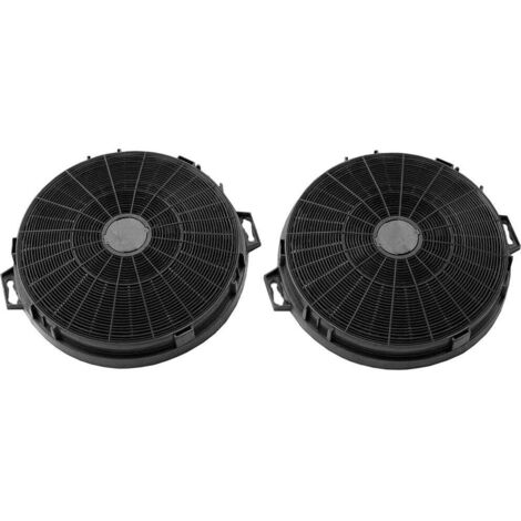 AllSpares Filtre à charbon actif (2pcs) pour hottes aspirantes compatible avec Galvamet X39.C90 / X37.C90 / X36.90 / X37.90 (Ø210x33mm)