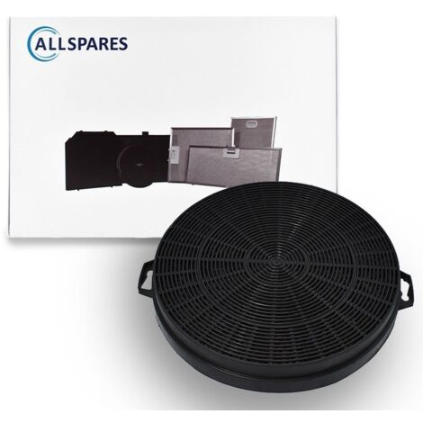AllSpares Filtre à charbon pour hottes aspirantes adapté pour AEG-Electrolux Type 210 / E3CFT210, Etna REC20, Whirlpool Type B210 / CHF210/1 et Elica F00337/S (Ø210x30mm)
