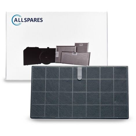 AllSpares Filtre à charbon pour hottes aspirantes adapté pour Whirlpool AMC058, Airforce FCHAR / AFFCAF25-27 et Bauknecht AMC058 / 482000008330 (192x348x10mm)