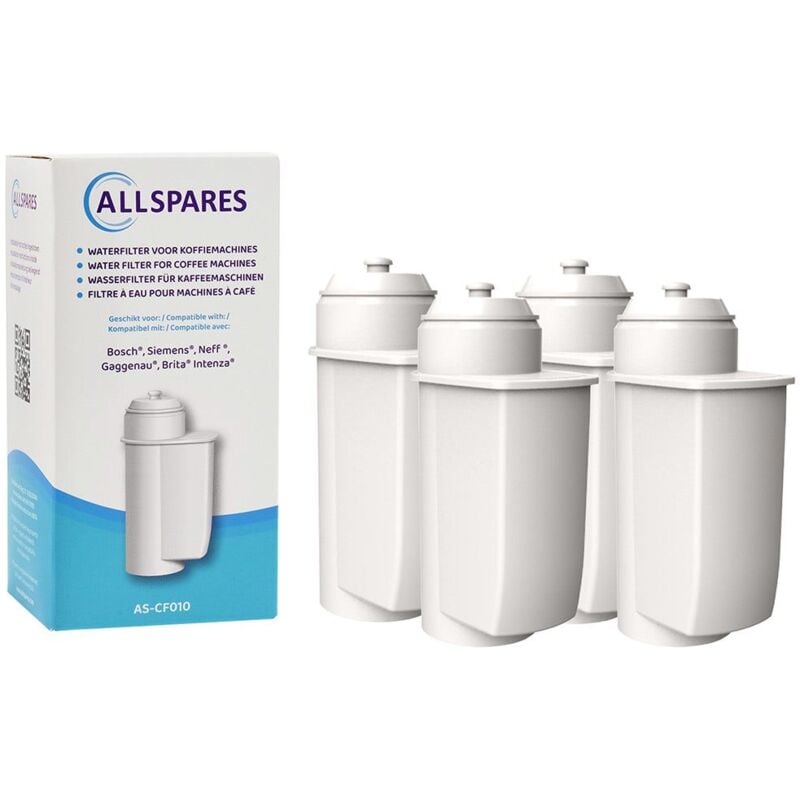 Allspares - Filtre à eau (4 pcs.) pour réfrigérateur adapté pour les machines à café Siemens eq et brita Intenza