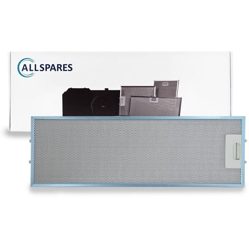 Allspares - Filtre à graisse en métal pour hottes aspirantes adapté pour Whirlpool Hotpoint-Ariston 481248058305, Candy 49025283 et Elica GF023B