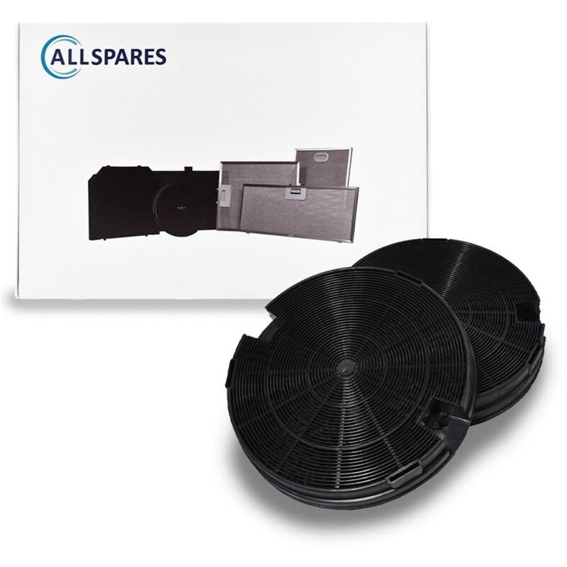Allspares - Filtre à charbon (2 pcs.) pour hottes aspirantes adapté pour Whirlpool Type 29 / AMC912 / F00428 (Ø193mm)