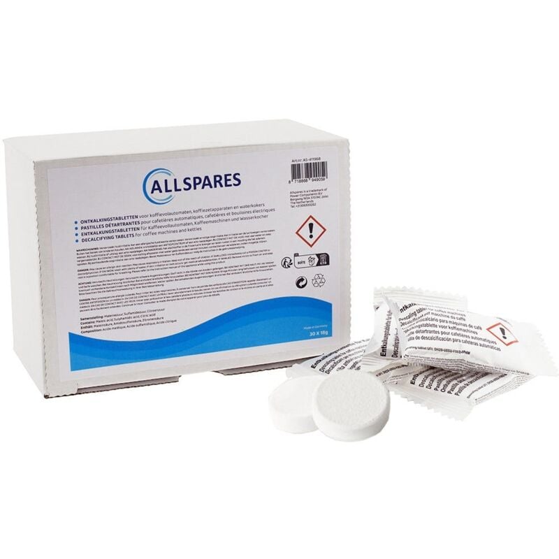 Allspares - Pastilles détartrantes (30pcs) AS-411968 pour machine à café par