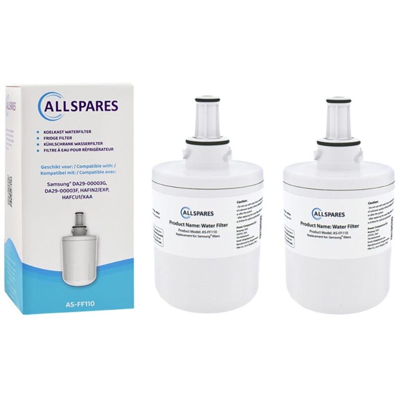 Filtre à eau (2x) de Réfrigérateur pour Samsung DA29-00003F / DA29-00003G / HAFIN2 - Allspares