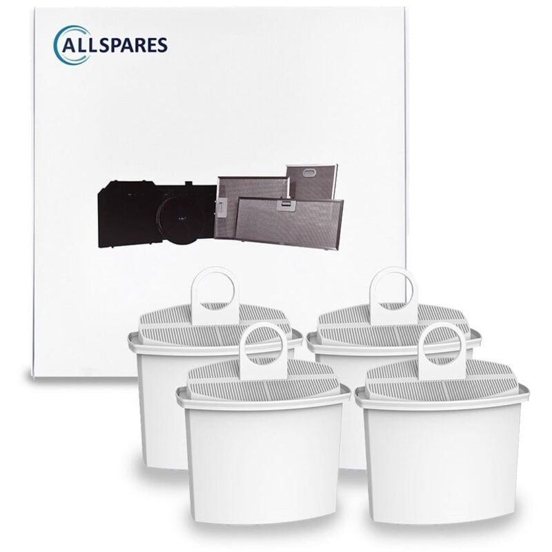 Allspares - Filtre à eau (4x) pour Machine à Café Braun remplacement pour les modèles de filtre PureAqua brsc 006 / KWF2