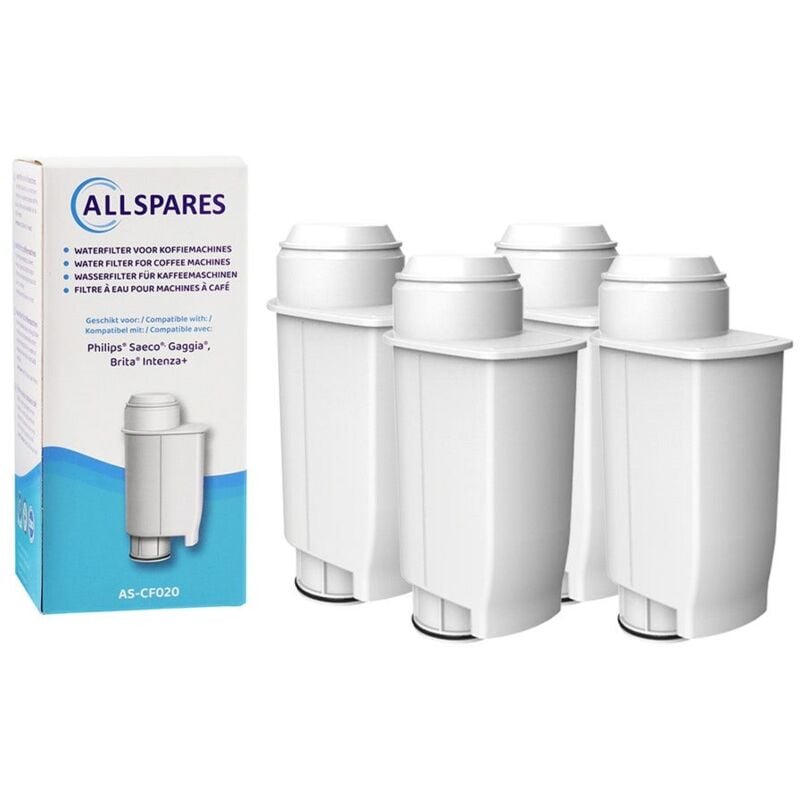 Allspares - Filtre à eau (4x) pour Machine à Café Philips / Saeco remplacement pour les modèles de filtre brita Intenza+ en Philips / Saeco CA6702