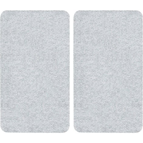 WENKO Allstar Herdabdeckplatte Transparent 2er Set, für Glaskeramik-Kochfelder, Transparent, Gehärtetes Glas transparent , Silikon transparent