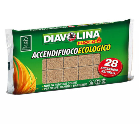 Allume-cigare écologique en cubes, lot de 28, Diavolina