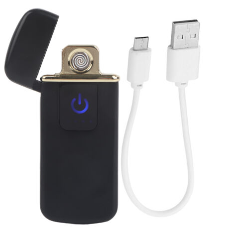 Allume-cigare électrique rechargeable USB avec capteur tactile et affichage (Noir) - Anti-vent