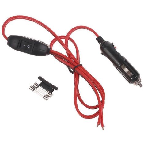 Allume-cigare mâle avec interrupteur et câble 2,5mm - Accessoire auto 3m