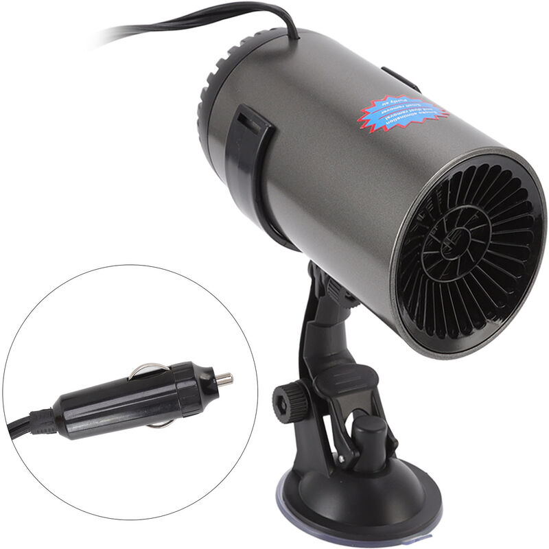 Allume-cigare Portable, chauffage rapide, frais et chaud, dégivreur de voiture avec support rotatif 12V - Eosnow