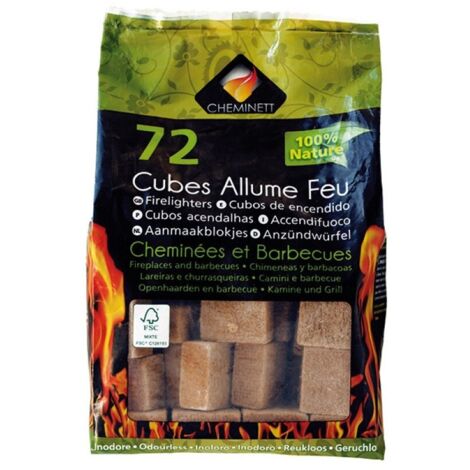 Allume Feu Barbecue Sachet De 72 Cubes Cross