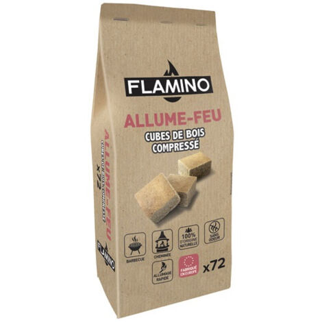 ALLUME FEU CUBES DE BOIS COMPRESSÉ X 72 FLAMINO 878752